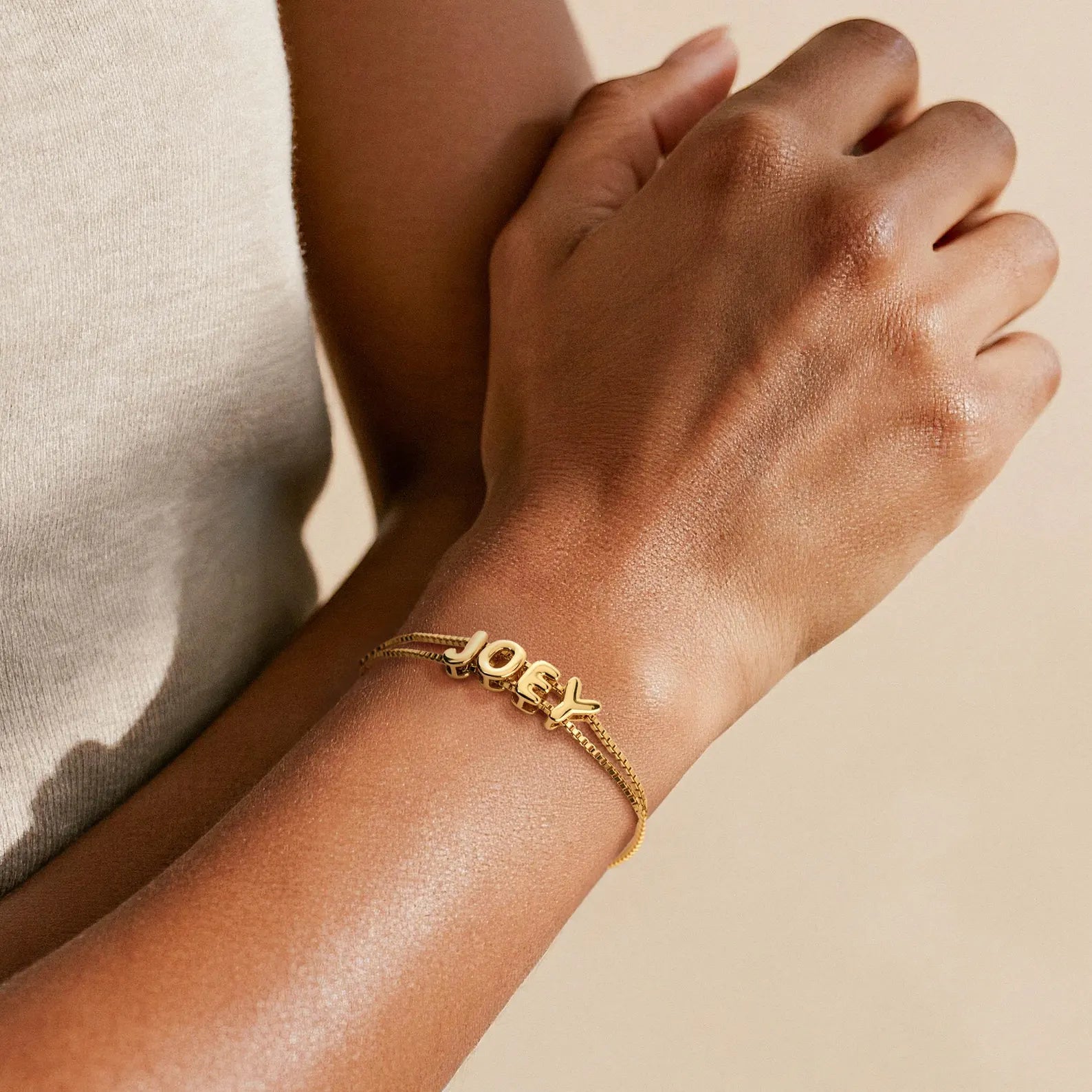 Personalized Bubble Name Bracelet