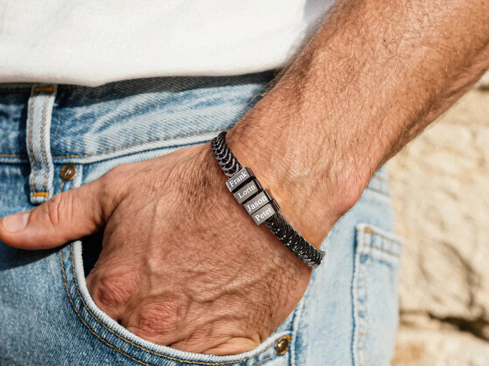 Personalized Dad Bracelet