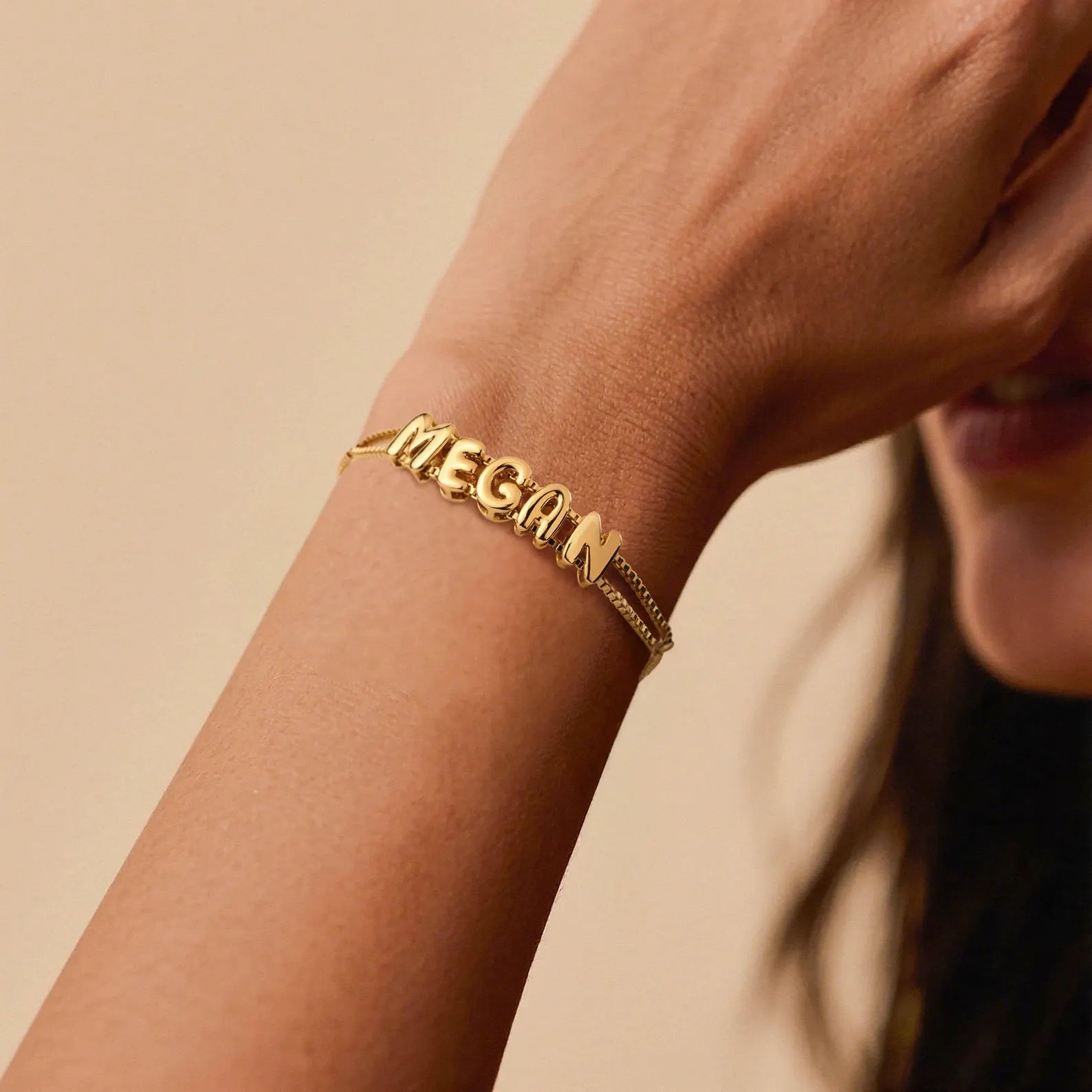 Personalized Bubble Name Bracelet