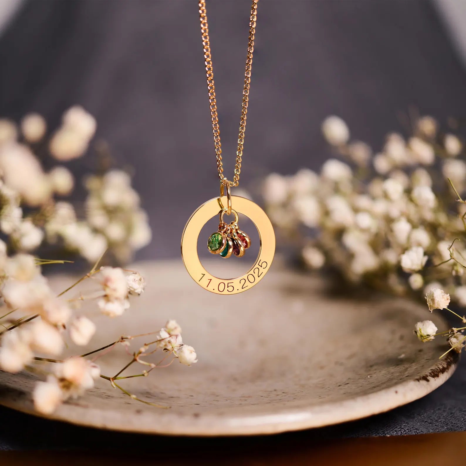 Personalized Necklace with Birthstone