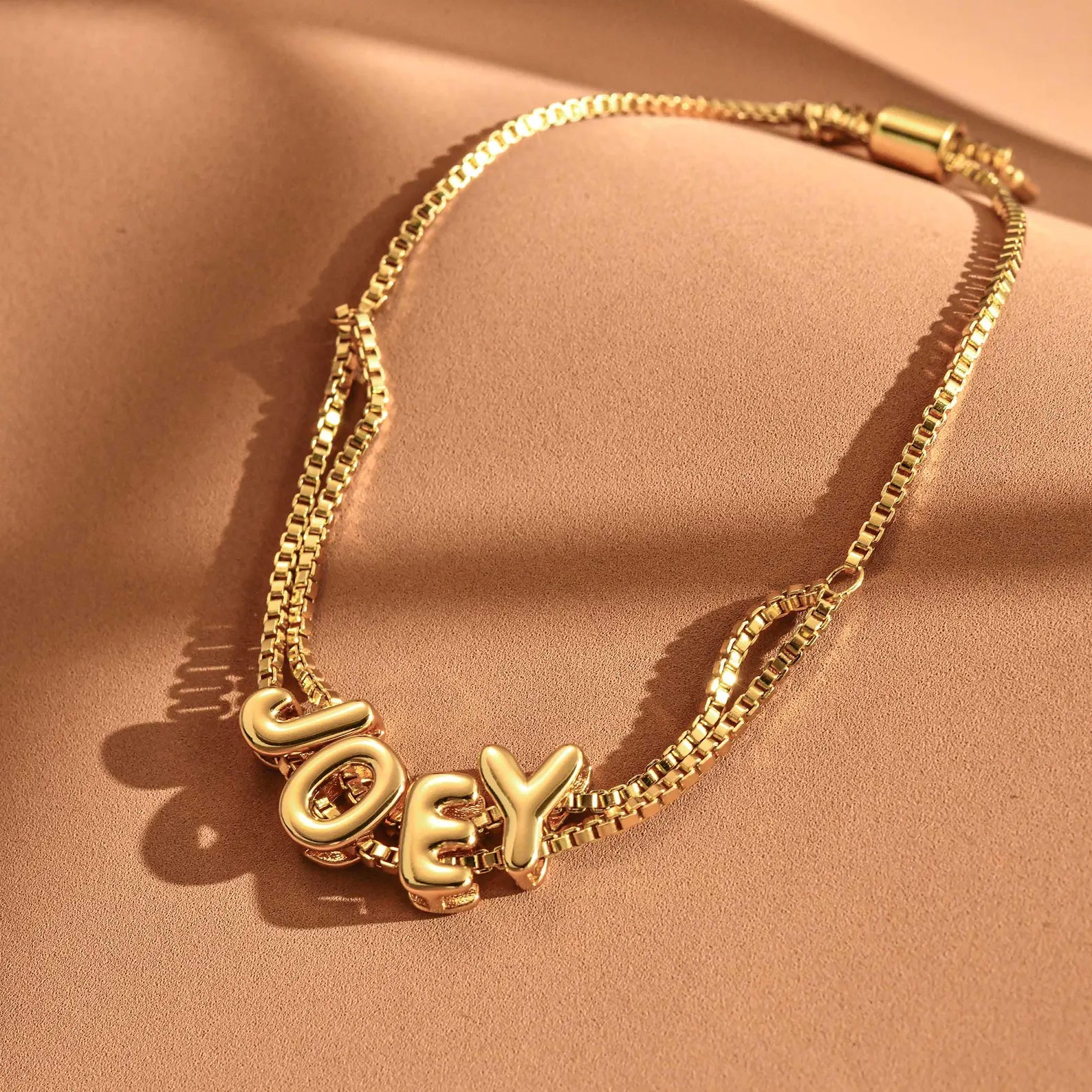 Personalized Bubble Name Bracelet