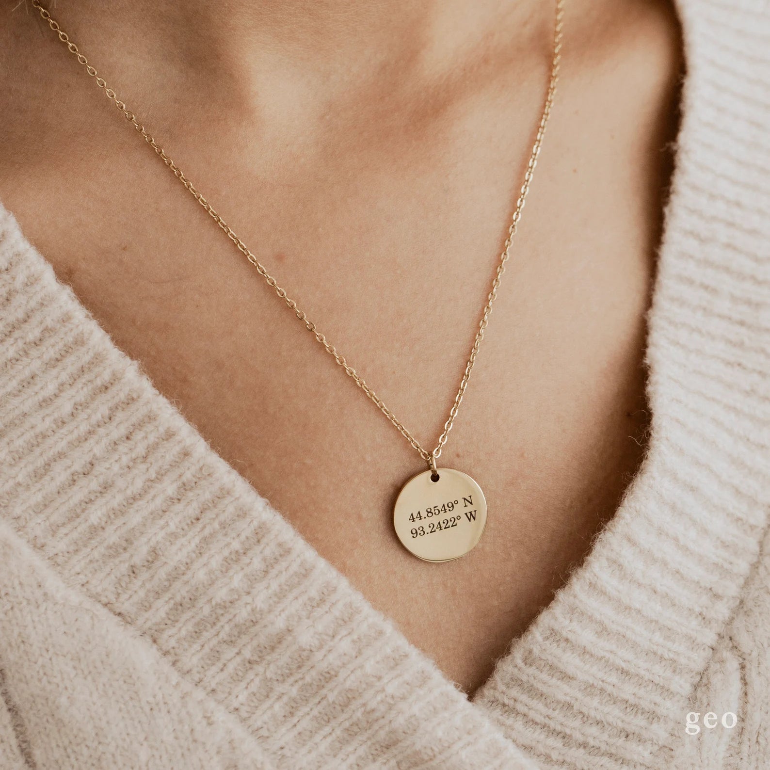 Engraved Disc Name Necklace and Message