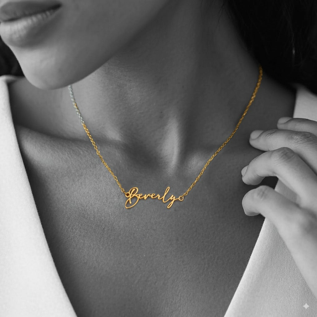 18K Gold Plated Personalized Name Necklace