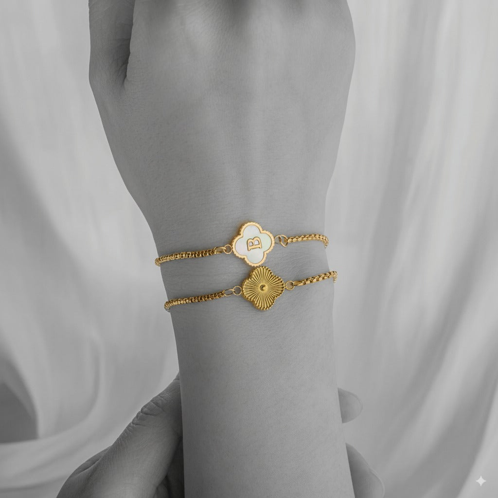 Charm Initial Bracelet