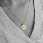 Engraved Disc Name Necklace and Message