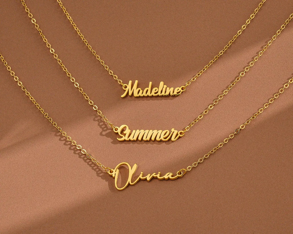 18K Gold Plated Personalized Name Necklace