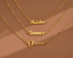 18K Gold Plated Personalized Name Necklace