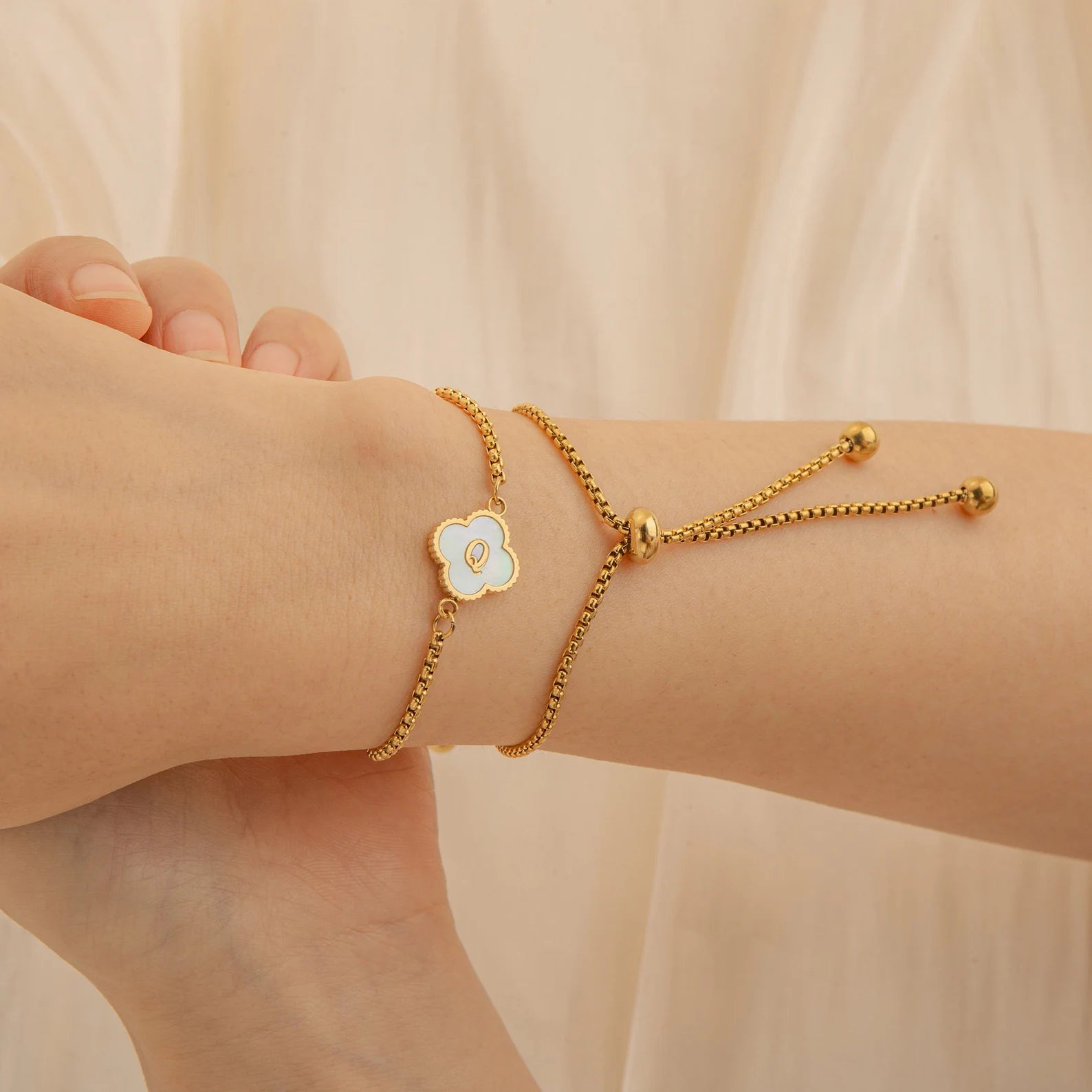 Charm Initial Bracelet
