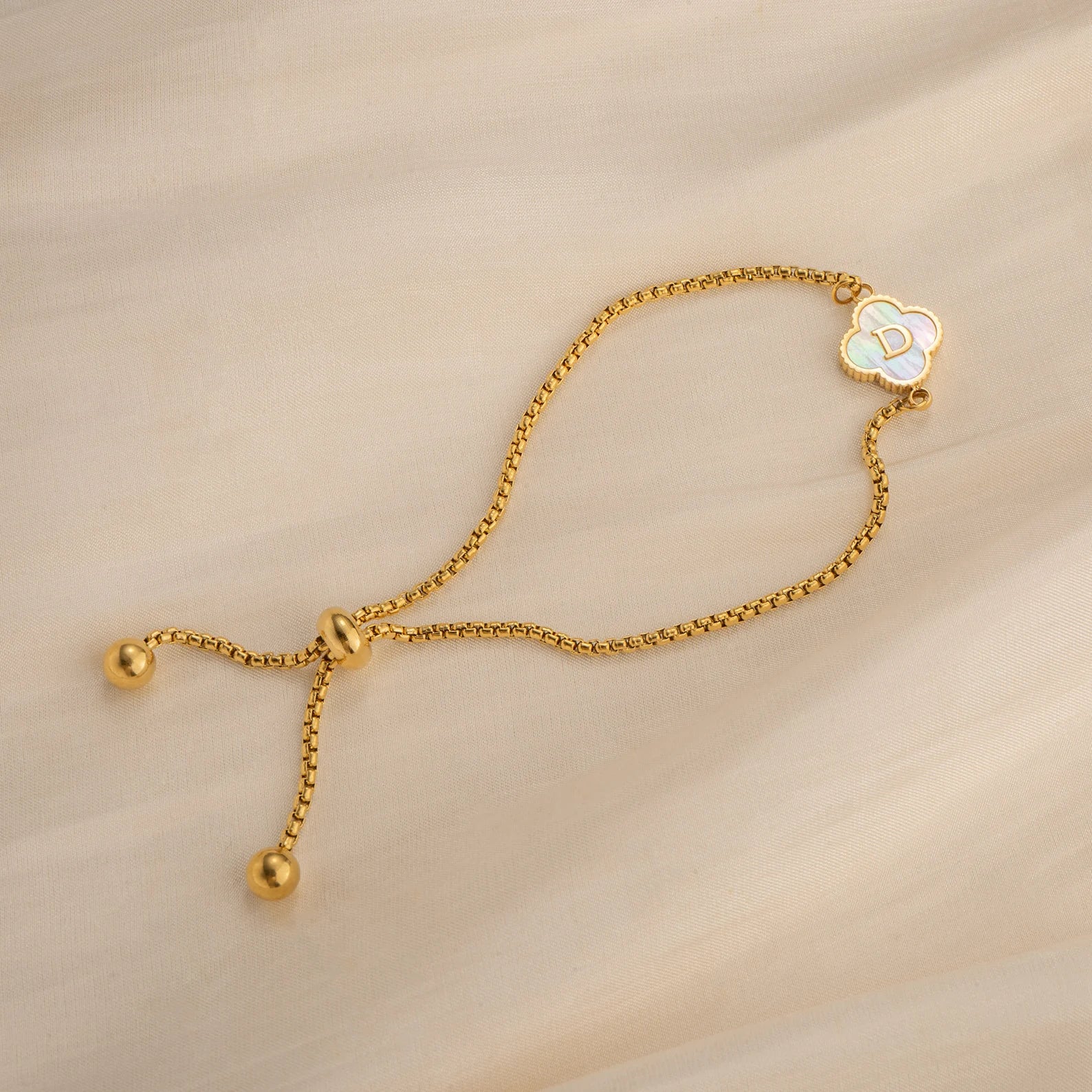 Charm Initial Bracelet