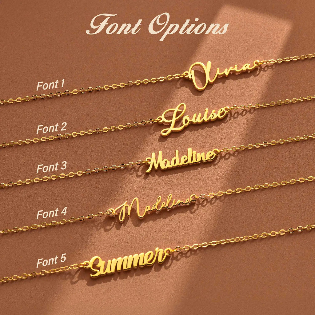 18K Gold Plated Personalized Name Necklace