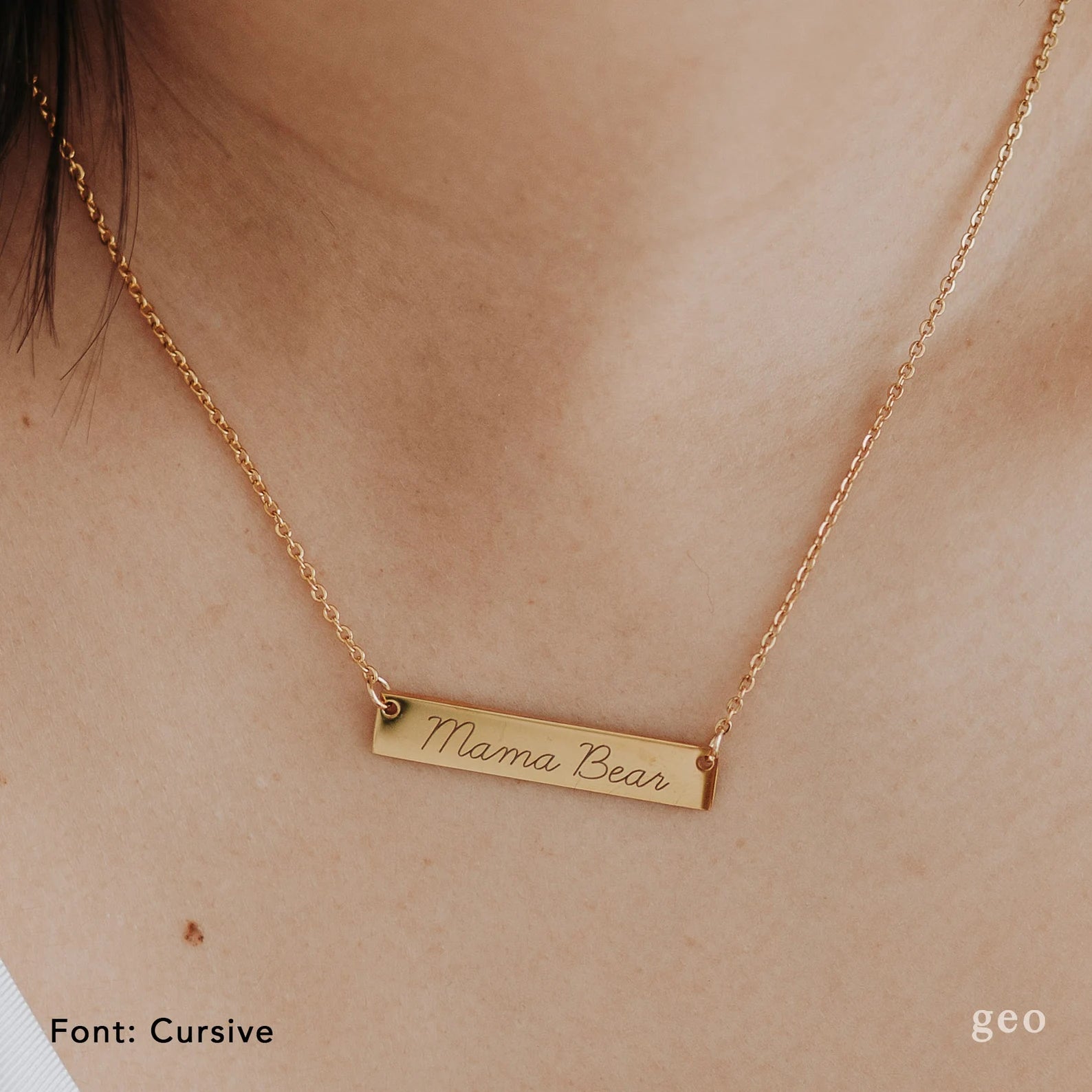Bar Engraved Name Necklacee