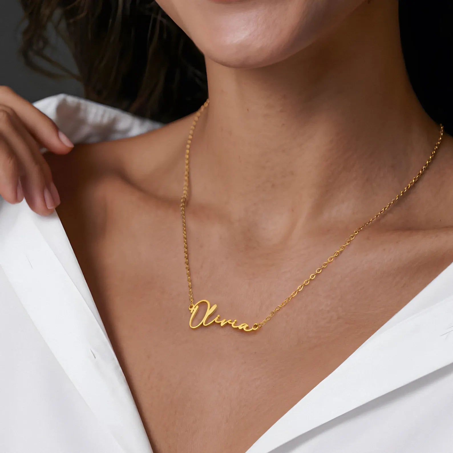18K Gold Plated Personalized Name Necklace
