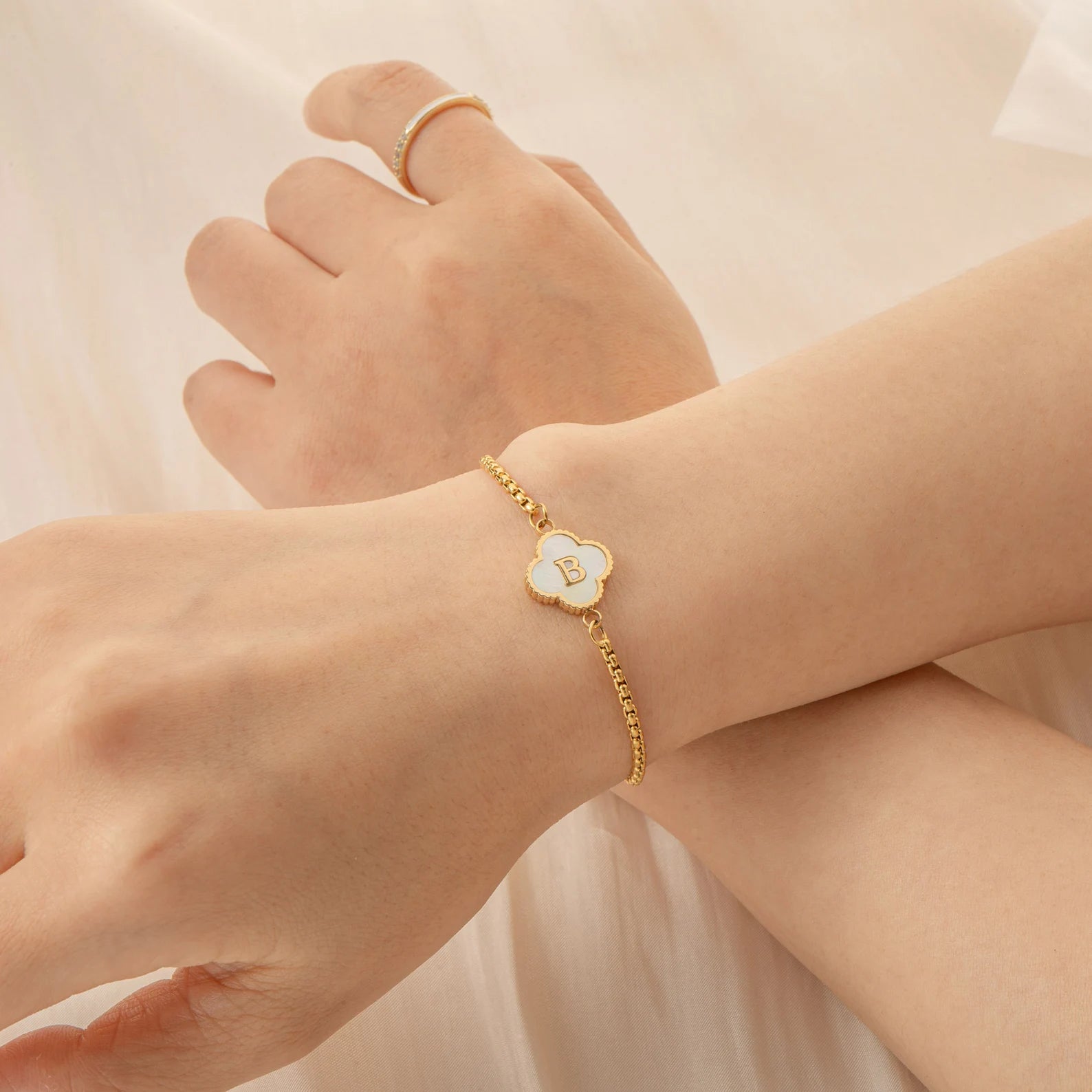 Charm Initial Bracelet